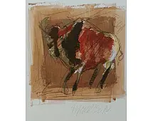 Untitled by Morrison Tite: Bison, Mixed Media On Paper, offered Aug 2026
