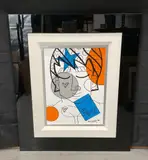 Description: Original art by Romero Britto by "Blues" by Romero Britto, Acrylic on Canvas Board, offered Jul 2026