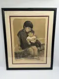 Description: Fanny Rabel 'Mother and Child' by Mother and Child by Fanny Rabel, lithograph, offered Jul 2026