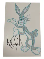 Michael Jackson, "Bugs Bunny", Mixed media on paper