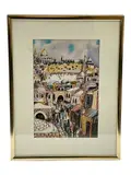 Untitled by Harel, Mixed media (pen, ink, and watercolor on paper) Style: Judaica / Illustrative Realism Signature: Signed "Harel" in ink a, offered Jul 2026
