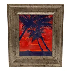 Bronwen Roberts, Untitled, Mixed media graphic print on paper Style: Modern Landscape / Pop Art Signature/Inscriptions: Unsigned; illegible notation in the plate at the lower left margin