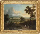 Andrea Locatelli, Paesaggio con lavandaie...