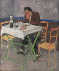 Uomo in trattoria... by Giuseppe Malagodi, Ottime condizioni Cornice, offered Feb 2021