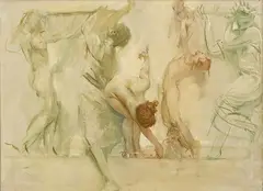 Studio per decorazione del fregio del Parlamento, 1908 circa... by Giulio Aristide Sartorio, Ottime condizioni Cornice, offered Feb 2021