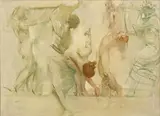 Giulio Aristide Sartorio, Studio per decorazione del fregio del Parlamento, 1908 circa...