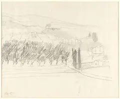Edita Broglio, Paesaggio toscano, 1947..., Discrete condizioni
