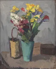 Virgilio Guzzi, Vaso di fiori..., Buone condizioni Cornice
