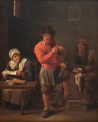 Interno di osteria con tre figure... by David Teniers Il Giovane, offered Dec 2020