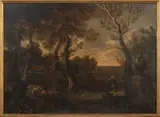Gaspard Dughet, Paesaggio con figura e vestigia classiche...