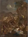 Corrado Giaquinto, Mosè fa scaturire l’acqua dalla roccia...