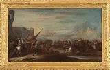 Francesco Simonini, Scontro di cavallerie e fanterie nei pressi di un castello...