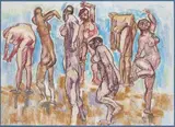 Fausto Pirandello, Bagnanti danzatori...