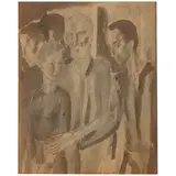 Ubaldo Oppi, Bologna 1889 - Vicenza 1946 / Gruppo di persone, 1912/13