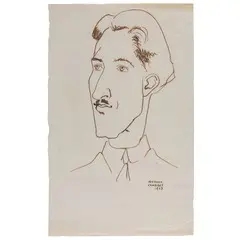 Berlino 1895 - St. Tropez 1971 / Ritratto del pittore Mario Tozzi, 1927 by Massimo Campigli, Disegno a china, offered Jun 2018