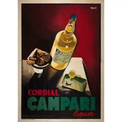 Marcello Nizzoli, Boretto 1887 - Camogli 1969 / Cordial Campari Liquor, lithograph a colori on paper