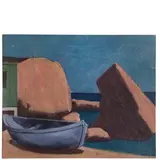 Pompeo Borra, Milano 1898 - 1973 / Marina di Capri, 1938-39, oil on cardboard telato