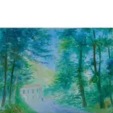 Umberto Lilloni, Milano 1898 - 1980 / Casetta tra gli alberi, 1968