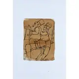 Franz Borghese, Roma 1941 - 2005 / Cavallo di latta, mixed media on paper