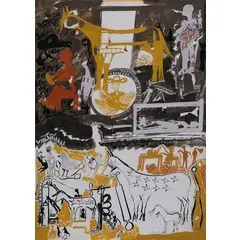 San Giovanni Lupatoto 1916 - Chievo 1974 / Senza Titolo, 1966 by Carlo Zinelli, mixed media on paper, offered Jun 2018