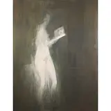 Giuseppe Ajmone, Carpignano 1923 - Carpignano 2005 / Modella che legge, 1969, oil on canvas