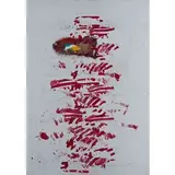 Alighiero Boetti, Torino 1940 - Roma 1994 / Senza titolo (Il rinoceronte quasi estinto...), 1991, mixed media on paper intelata