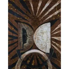 Montecastello Vibio 1952 / Figlio nero della figlia bianca, 2008 by Bruno Ceccobelli, mixed media on panel, offered Jun 2018