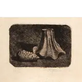 Giorgio Morandi, Bologna 1890 - 1964 / Natura morta con pigna e frammento di vaso, 1922, Incisione su carta