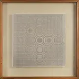 Alberto Biasi, Padova 1937 / Dinamica visiva S 6, 1964, Doppia serigrafia su cartoncino e PVC trasparente