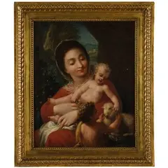 Madonna col Bambino e San Giovannino by Gaetano Callani, oil on canvas, offered Nov 2018