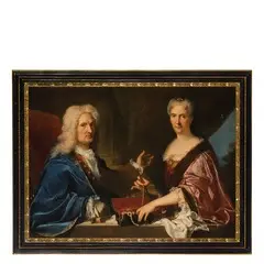 Pierre Gobert, Doppio ritratto, oil on canvas