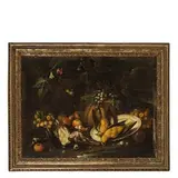 Baldassare de Caro, Natura morta con cacciagione e frutti, oil on canvas