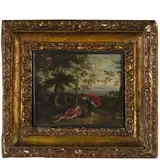 Francesco Allegrini, Rinaldo e Armida, oil on panel