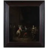 Jean Baptiste Lambrechts, Scena di osteria, oil on canvas