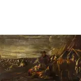 Antonio Calza, Scena di battaglia, oil on canvas