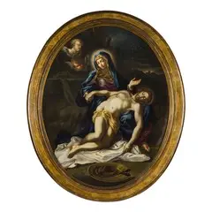 Compianto by Nicola Tesone, oil on canvas, offered Nov 2018