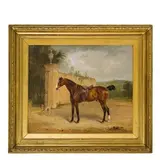 Figura di cavallo nel Parco di Windsor / Firmato in basso a destra by Edmund Bristow, oil on canvas, offered Nov 2018