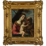 Madonna col Bambino e Santo by Ventura Salimbeni, oil on copper, offered Nov 2018
