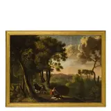 Giuseppe Bacigalupo, Paesaggio, oil on canvas