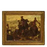 Francesco Simonini, Scena di battaglia, oil on canvas