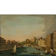 Vincenzo Chilone, Veduta del Canal Grande con il Ponte di Rialto, oil on canvas