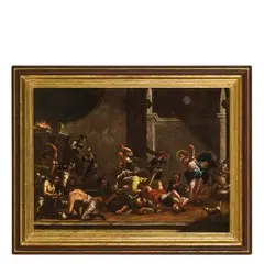 Cacciata dei mercanti dal tempio by Giovanni Ghisolfi, oil on canvas, offered Nov 2018