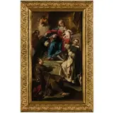 Giambattista Pittoni, Madonna col Bambino e i Santi Rosa da Lima, Domenico, Girolamo, oil on canvas
