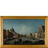 Francesco Albotto, Veduta del Canale Grande con San Simeone Piccolo, la Chiesa degli Scalzi e la Chiesa della Croce, oil on canvas