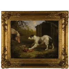 Cane e cinghiale / Cane che ruba la carne by James Ward, oil on canvas, offered Nov 2018