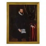 Ritratto di Raffaele Riario / Inscritto sulla lettera 'Da Monaco a xvj. d. Gen.r, 15/A piacr.s Vrt.s /Il Duca di Baviera/S.r Riari' by Lavinia Fontana, oil on canvas, offered Nov 2018