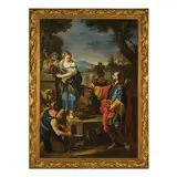 Rachele e Giacobbe al pozzo by Domenico Antonio Vaccaro, oil on canvas, offered Nov 2018