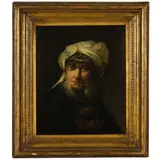 Ritratto di uomo con turbante by Lorenzo Baldissera Tiepolo, oil on canvas, offered Nov 2018