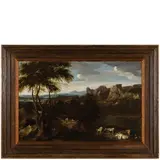 Gaspard Dughet, Paesaggio arcadico, oil on canvas