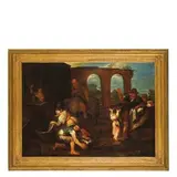 Pasqualino Rossi, Contadini in un paesaggio con rovine, oil on canvas